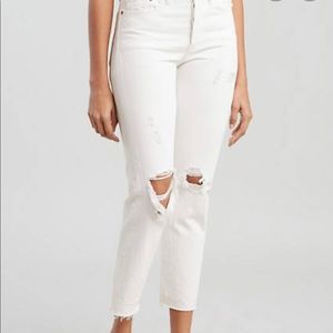 Levi’s white jeans